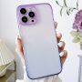 Przezroczysty pokrowiec z dwukolorową ramką dla iPhone 11 Pro Max - niebiesko-fioletowy