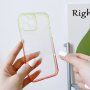 Przezroczysty pokrowiec z dwukolorową ramką dla iPhone 12 Pro Max - czerwony i zielony