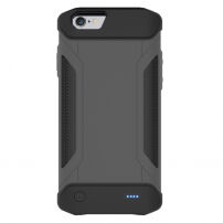 Trwałe opakowanie ochronne z zewnętrzną baterią 4000 mAh dla iPhone SE (2020/2022) / 8 / 7 / 6S / 6 - szare