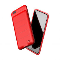 BASEUS cienkie etui z baterią 2500mAh dla Apple iPhone 6 / 6S - czerwone