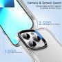 Przezroczysta, wytrzymała osłona Armor dla iPhone 14 Pro Max - neonowy róż
