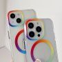 Przezroczysty pokrowiec z MagSafe dla iPhone 14 Pro Max - tęcza