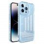 Przezroczysty pokrowiec z efektem diamentu dla iPhone 14 Pro - niebieskie