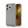 Wytrzymała, błyszcząca okładka z pionową siatką dla iPhone 14 Pro Max - szary