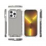 Wytrzymała, błyszcząca okładka z pionową siatką dla iPhone 14 Pro Max - szary
