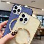 Błyszcząca, przezroczysty pokrowiec z MagSafe dla iPhone 14 Pro - zielone