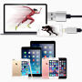 Rozciągliwy kabel do ładowania i synchronizacji dla iPhone / iPad / iPod - 30-100cm - czarny