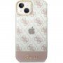 Pokrowiec Guess Peony Glitter Script Logo dla iPhone 14 - różowy