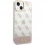 Pokrowiec Guess Peony Glitter Script Logo dla iPhone 14 - różowy