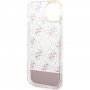 Pokrowiec Guess Peony Glitter Script Logo dla iPhone 14 - różowy