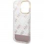 Pokrowiec Guess Peony Glitter Script Logo dla iPhone 14 Pro Max - różowy