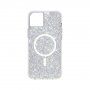 Pokrowiec Case Mate Twinkle z MagSafe i efektem gwiezdnego pyłu dla iPhone 14 Plus - srebrny