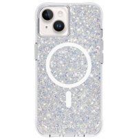 Pokrowiec Case Mate Twinkle z MagSafe i efektem gwiezdnego pyłu dla iPhone 14 Plus - srebrny