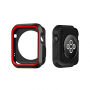 Pokrowiec ochronny silikonowy dla Apple Watch 42mm - czarno-czerwony
