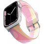 Matowy, półprzezroczysty silikonowy pasek dla Apple Watch 42mm / 41mm / 40mm / 38mm - żółto-różowy
