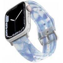 Matowy, półprzezroczysty silikonowy pasek dla Apple Watch Ultra 49mm / 46mm / 45mm / 44mm / 42mm - niebieskie