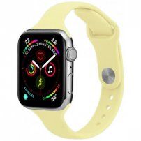 Cienki silikonowy pasek dla Apple Watch Ultra 49 mm / 45 mm / 44 mm / 42 mm - żółte