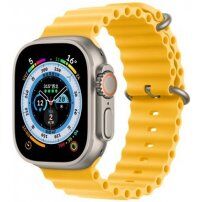 Silikonowy pasek oceaniczny dla Apple Watch Ultra 49mm / 46mm / 45mm / 44mm / 42mm - żółte
