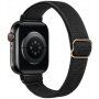 Nylonowy cienki pasek z przesuwaną klamrą dla Apple Watch 42mm / 41mm / 40mm / 38mm - czarny