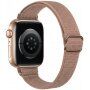 Nylonowy cienki pasek z przesuwaną klamrą dla Apple Watch 42mm / 41mm / 40mm / 38mm - beżowe