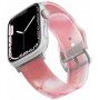 Matowy, półprzezroczysty silikonowy pasek dla Apple Watch 42mm / 41mm / 40mm / 38mm - różowy