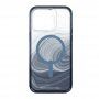 GEAR4 D3O Milan Snap Blue Swirl przezroczysty pokrowiec z MagSafe dla iPhone 14 Pro Max - niebieskie