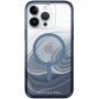 GEAR4 D3O Milan Snap Blue Swirl przezroczysty pokrowiec z MagSafe dla iPhone 14 Pro Max - niebieskie