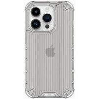 Wytrzymała, błyszcząca okładka z pionową siatką dla iPhone 14 Pro Max - szary