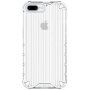 Wytrzymała, błyszcząca okładka z pionową siatką dla iPhone 7 Plus / 8 Plus - przezroczyste