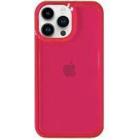 Przezroczysta, wytrzymała osłona Armor dla iPhone 13 Pro - neonowy róż