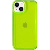 Przezroczysta, wytrzymała osłona Armor dla iPhone 14 Plus - neon zielony