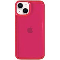 Przezroczysta, wytrzymała osłona Armor dla iPhone 14 Plus - neonowy róż