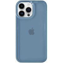 Przezroczysta, wytrzymała osłona Armor dla iPhone 14 Pro - niebieskie