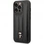 Karl Lagerfeld Quilted Puffy Ikonik Logo pokrowiec dla iPhone 14 Pro - czarny