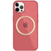 Błyszcząca, przezroczysty pokrowiec z MagSafe dla iPhone 11 Pro Max - czerwony