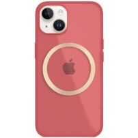 Błyszcząca, przezroczysty pokrowiec z MagSafe dla iPhone 13 mini - czerwony