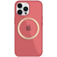 Błyszcząca, przezroczysty pokrowiec z MagSafe dla iPhone 14 Pro - czerwony