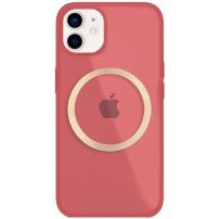 Błyszcząca, przezroczysty pokrowiec z MagSafe dla iPhone 12 / 12 Pro - czerwony