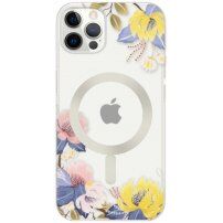 Kwiecista matowa przezroczysty pokrowiec z MagSafe dla iPhone 12 Pro Max - kolorowe
