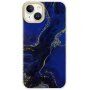 Marmurowa osłona ochronna dla iPhone 14 Plus - królewski niebieski