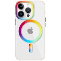 Przezroczysty pokrowiec z MagSafe dla iPhone 14 Pro Max - tęcza