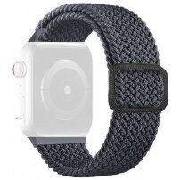 Pasek z plecionym wzorem do Apple Watch 42mm / 41mm / 40mm / 38mm - ciemnoszary