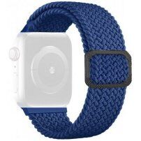 Pasek z plecionym wzorem do Apple Watch 42mm / 41mm / 40mm / 38mm - ciemnoniebieski