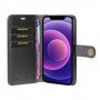DG.MING 2w1 zdejmowane etui z klapką dla iPhone 13 mini - czarne