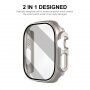 Metalowa obudowa ENKAY z hartowanym szkłem dla Apple Watch Ultra 49 mm - srebrny