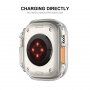 Metalowa obudowa ENKAY z hartowanym szkłem dla Apple Watch Ultra 49 mm - srebrny