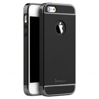 IPAKY eleganckie etui dla iPhone 5 / 5S / SE (2016) - czarne