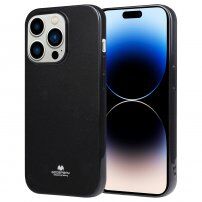 Goospery etui błyszczące z miękkiego plastiku do iPhone 14 Pro - czarny