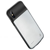 Eleganckie etui z baterią 3200mAh dla iPhone X/XS - czarne