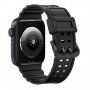Wytrzymały silikonowy pasek dla Apple Watch 42mm / 41mm / 40mm / 38mm - czarny